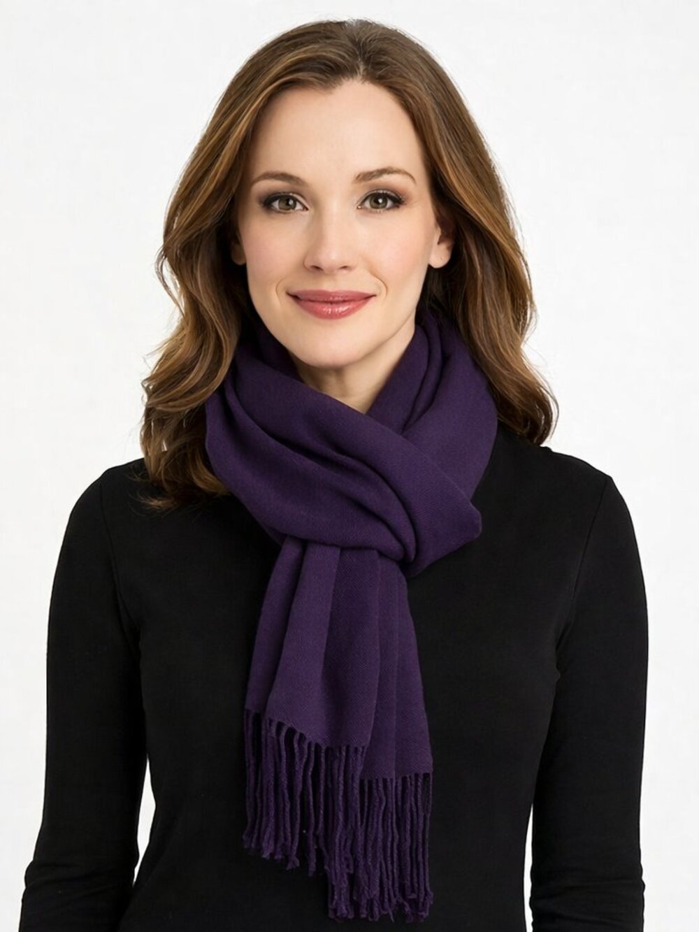 Love Quotes Purple Fringed Shawl Scarf Wrap Cozy Fall Gift Party Preppy Winter